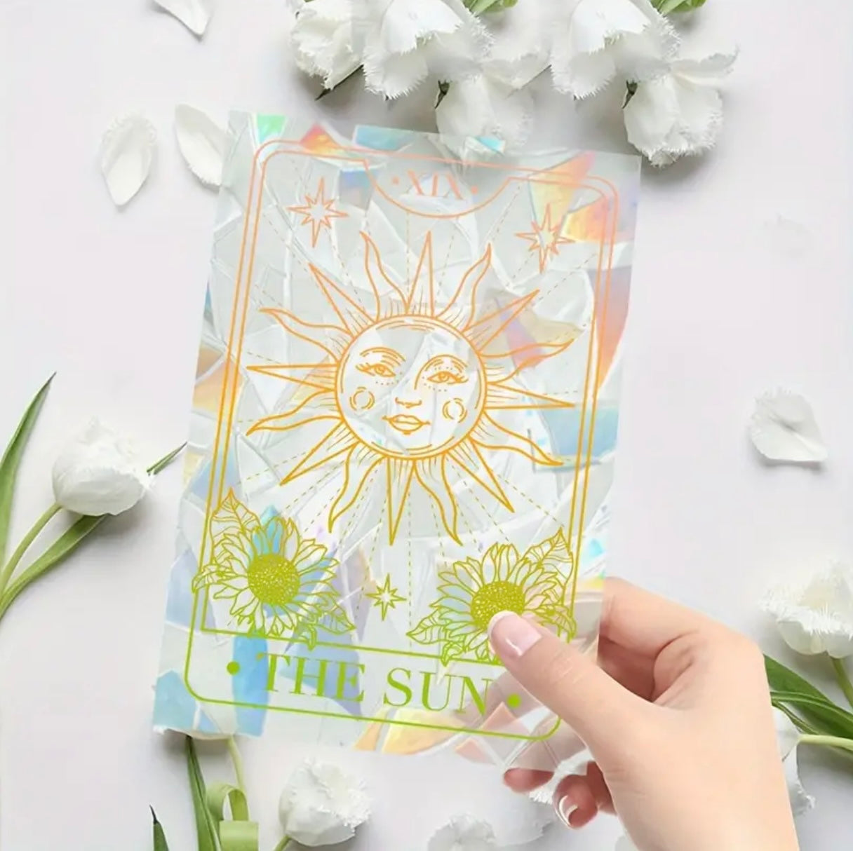 The Sun Tarot Card Sticker Suncatcher