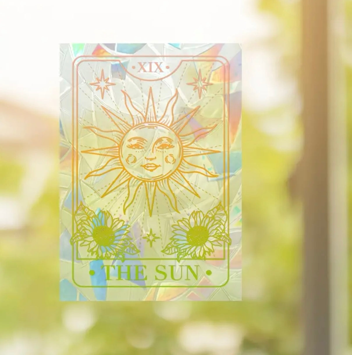 The Sun Tarot Card Sticker Suncatcher