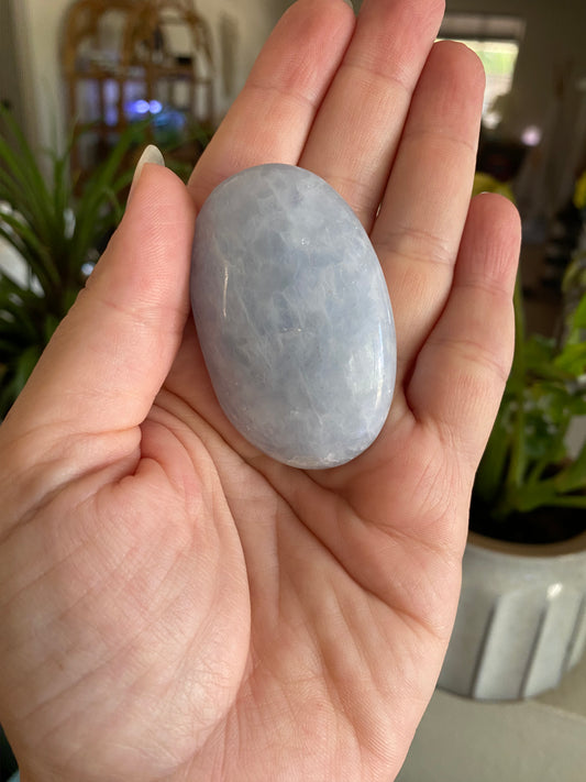 Blue Calcite Palmstone