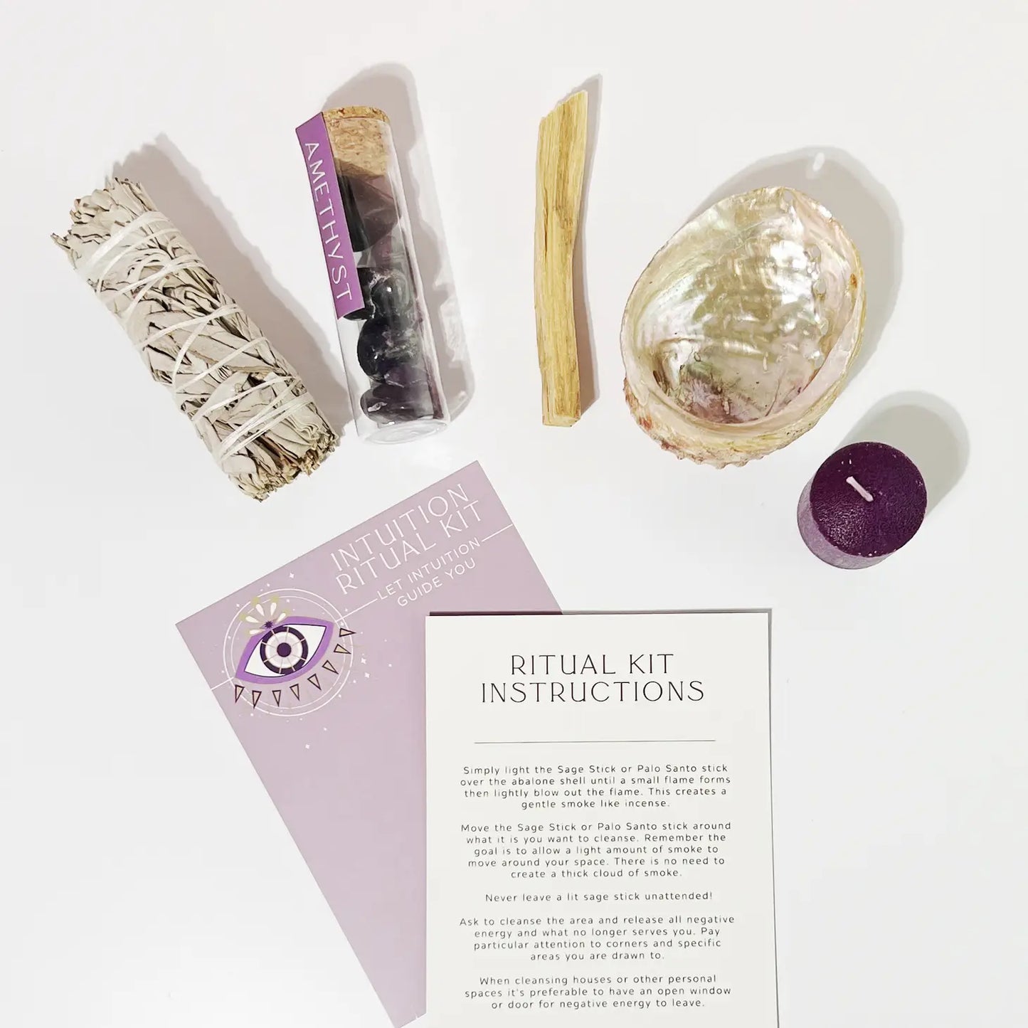 Intuition + Guidance Kit with Sage, Palo Santo and Amethyst