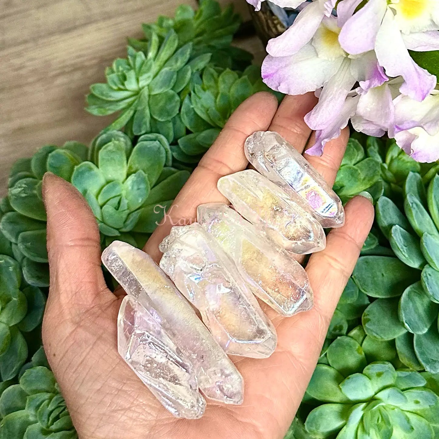 Angel Aura Quartz Crystal Wand